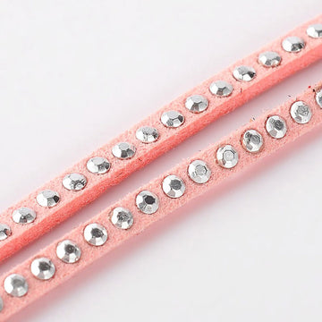 2 Meters, 3x2mm, Rivet Faux Suede Cord, Faux Suede Lace, with Aluminum - Choose Your Colour
